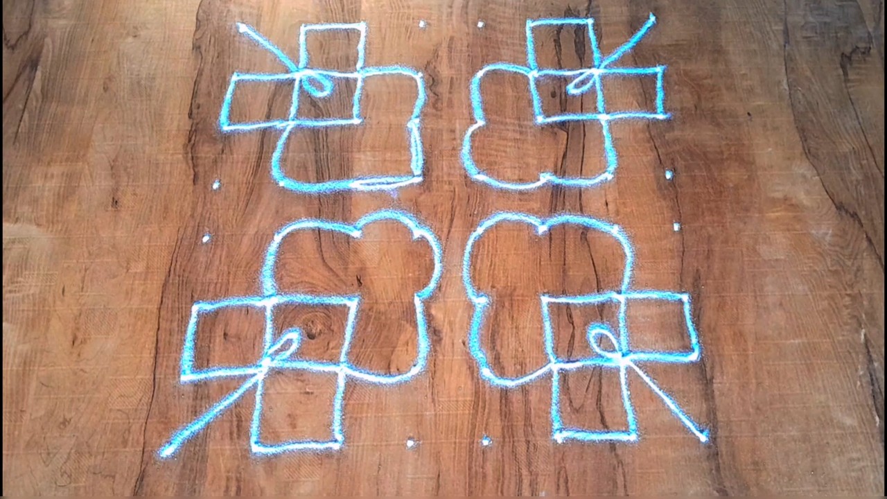 8×8 dot rangoli designs/dailykolam/daily muggulu #easyrangoli #smallmuggulu#kolam