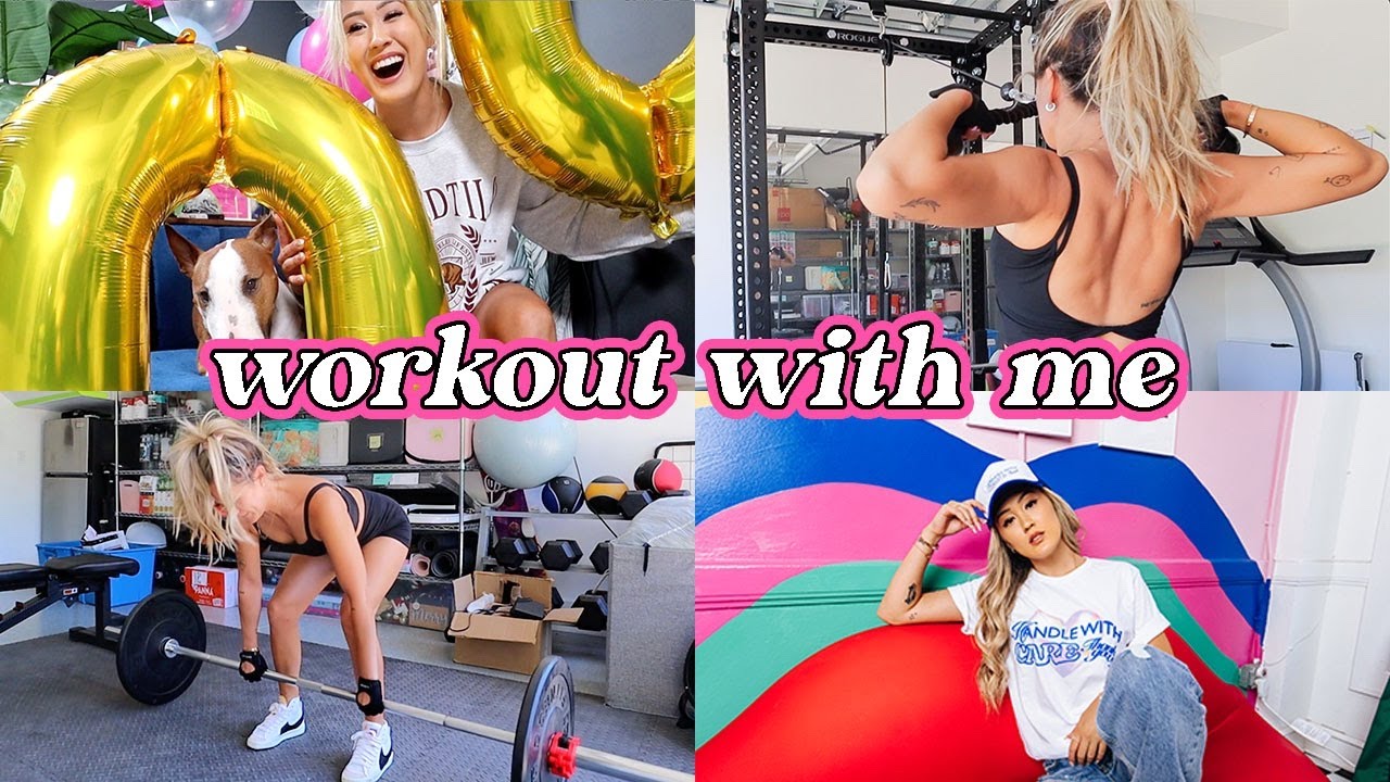 workout routine (arms/back), photoshoot + 100th episode!