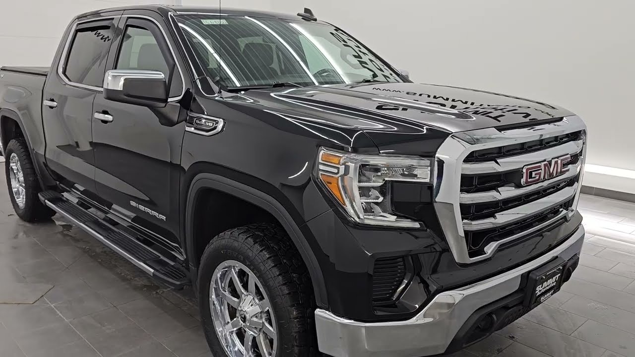 2019 GMC SIERRA 1500 SLE CREW SHORT ONYX BLACK 4K WALKAROUND 15680ZA