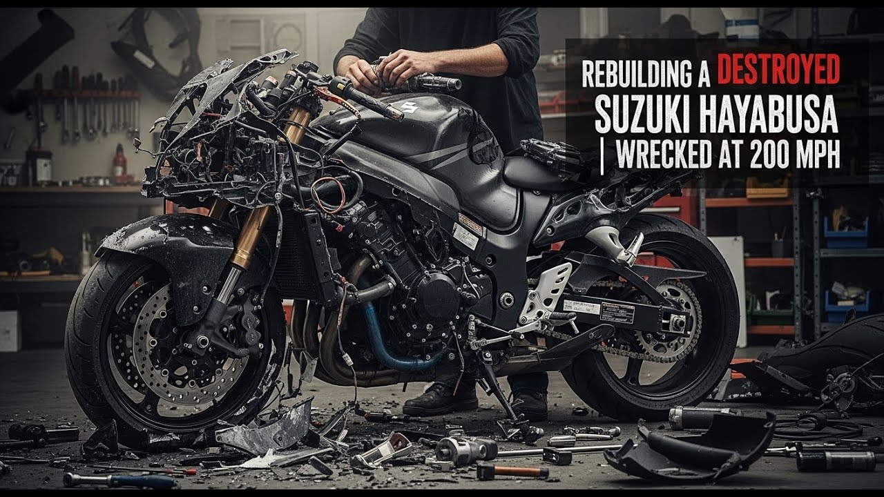 Rebuilding a DESTROYED Suzuki Hayabusa | Wrecked at 200 MPH