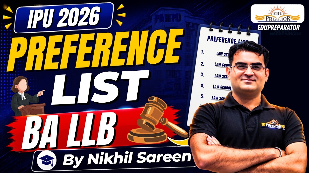 IPU BA LLB Preference List 2026 | Best College Preference Order for Counselling | By Nikhil Sareen