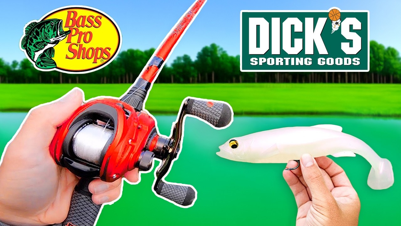 $100 Bass Pro Shops vs Dick's Budget Fishing Challenge