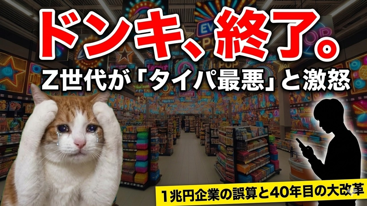 【猫ミーム】ドンキ迷路が裏目に！？Z世代に「時間の無駄」と見捨てられた平成の王者が、カオスと向き合い始めた40年目の奇跡