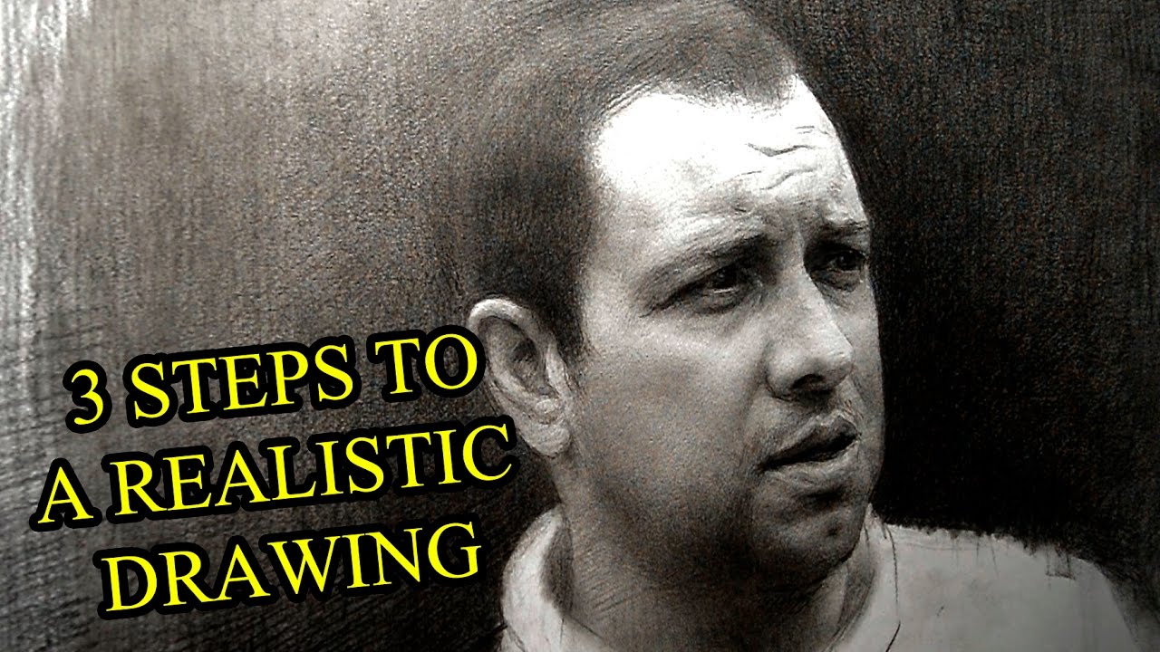 3 SIMPLE STEPS TO A PHOTO REALISTIC DRAWING. TUTORIAL BY SERGEY GUSEV.