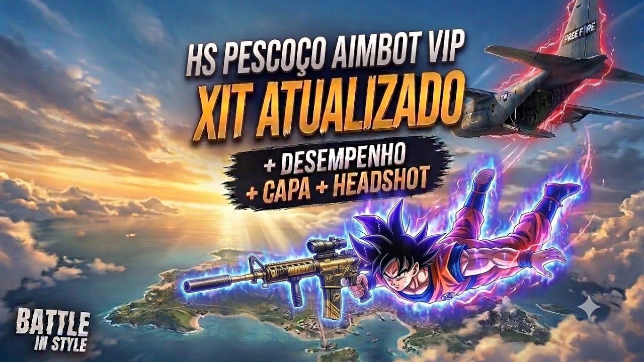FREE FIRE HS PESCO&Ccedil;O + AIMBOT 😈 XIT PARA CONTA PRINCIPAL 👑 ANDROID E IOS - ff gameplay 