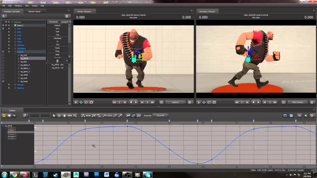 Source Filmmaker animation session - Splining and polishing!