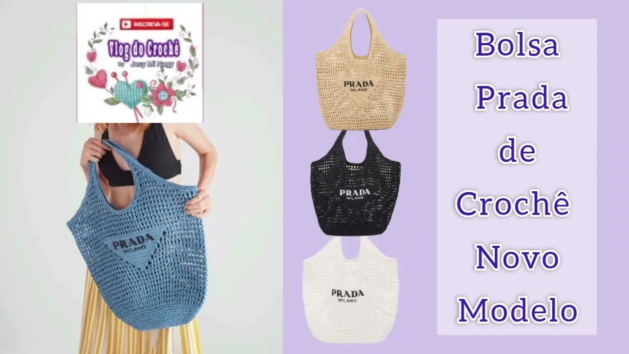 BOLSA PRADA EM CROCHÊ #NOVO MODELO #VERÃO2022  by #VLOG_DO_CROCHÊ