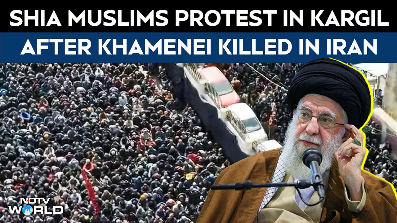 Khamenei News | Thousands Of Shia Muslims Protest In Kargil After Khamenei's Death