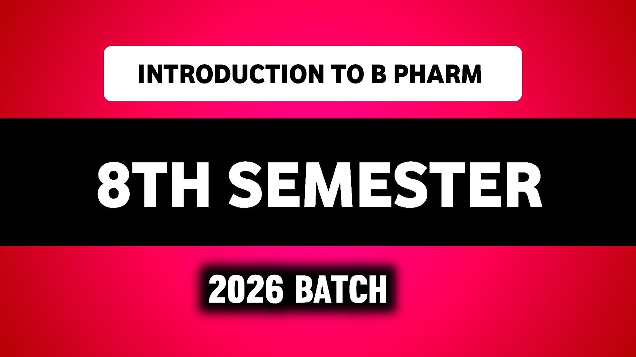 B Pharm 8th Semester | Syllabus | Subjects | Introduction | Elective Subjects 