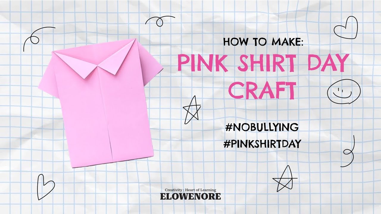 💖 DIY Paper Shirt for Pink Shirt Day | Easy Kids Craft Tutorial 💖