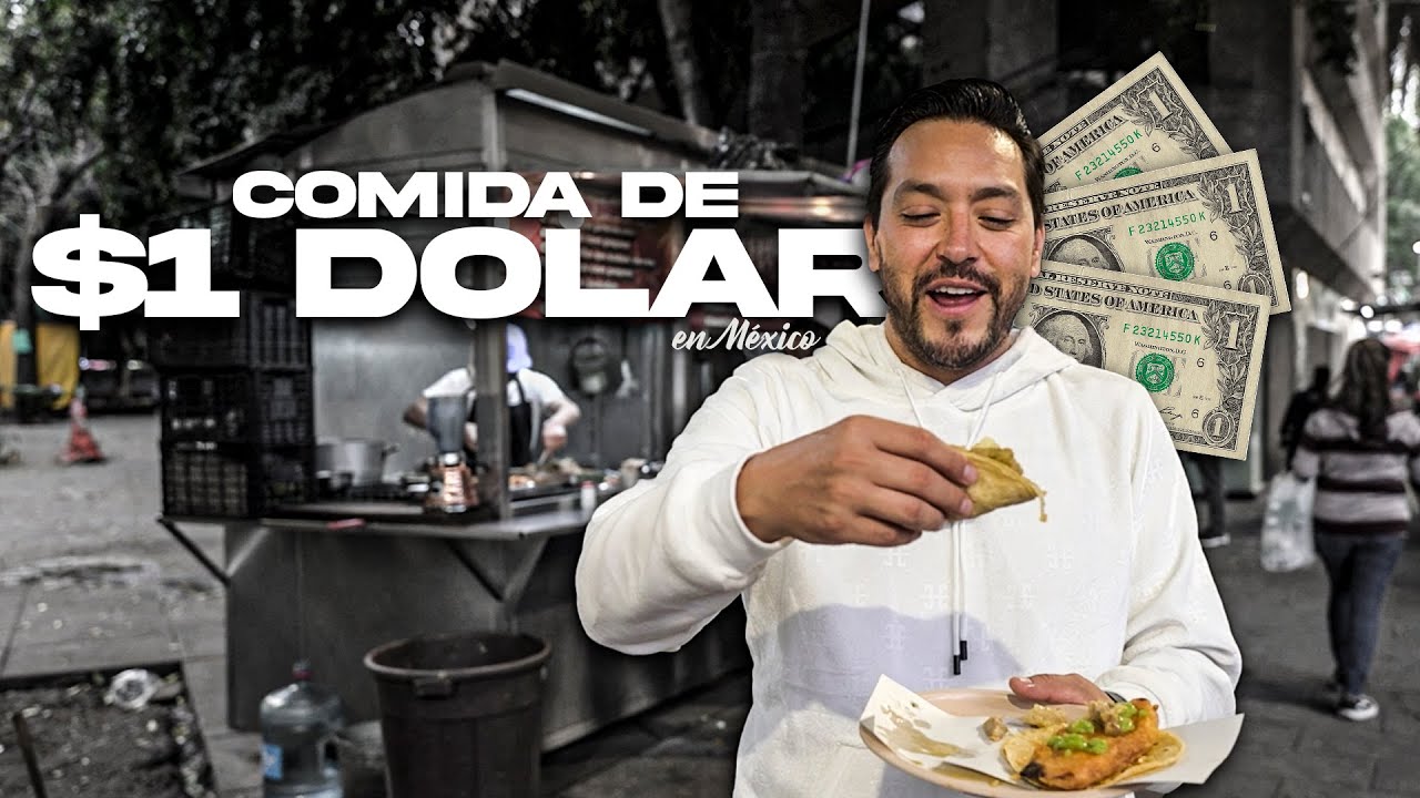Probando COMIDA DE $1 dolar en MÉXICO 🇲🇽 | ¿Qué tan BARATO es?