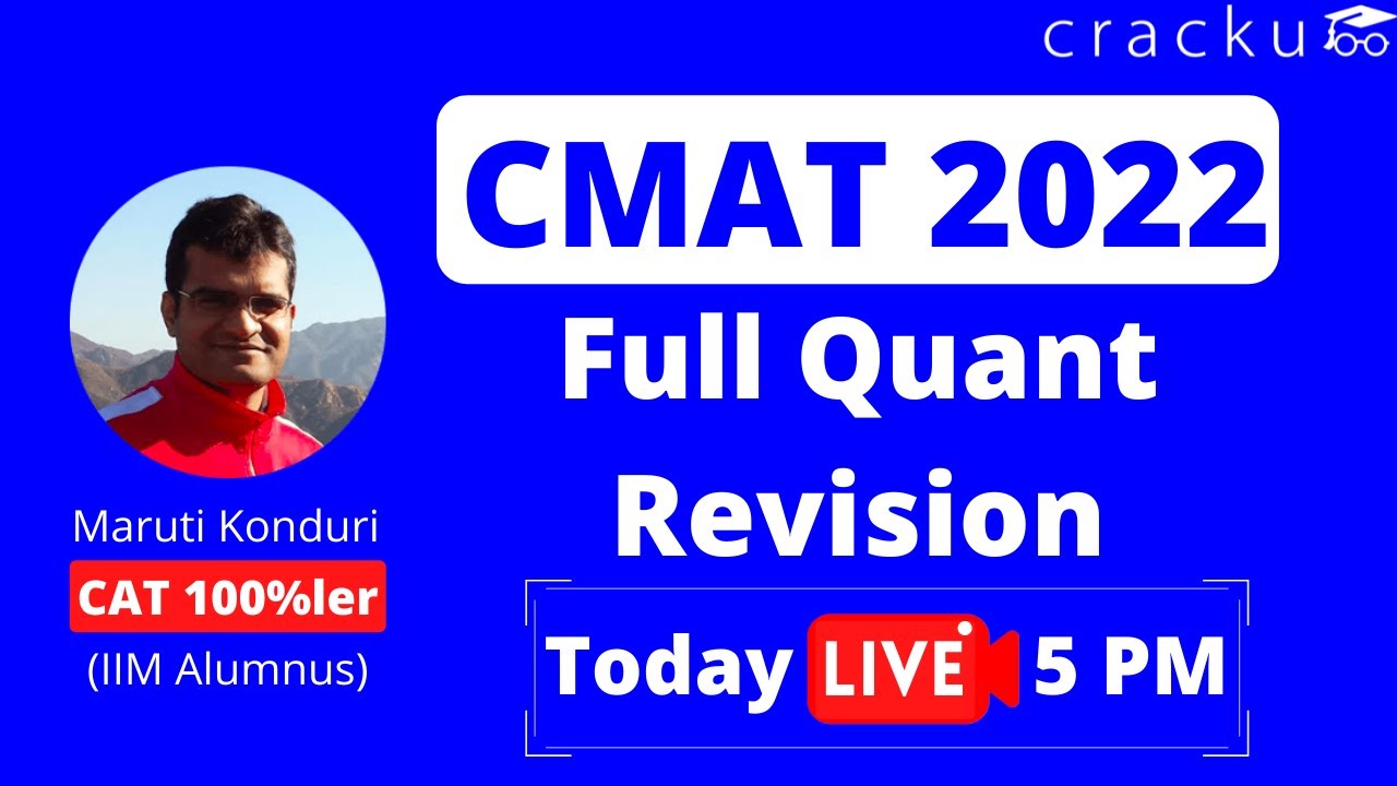 CMAT 2022 - Full Quant Revision By Maruti Sir (CAT 100%ler)