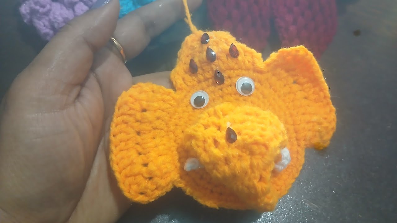 #crochet Lord Ganesha using magiccircle, sc,dc,home decor,class8 #diy #crochetcourseliveతెలుగులో 