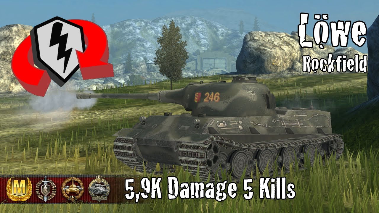 L&ouml;we  |  5,9K Damage 5 Kills  |  WoT Blitz Replays