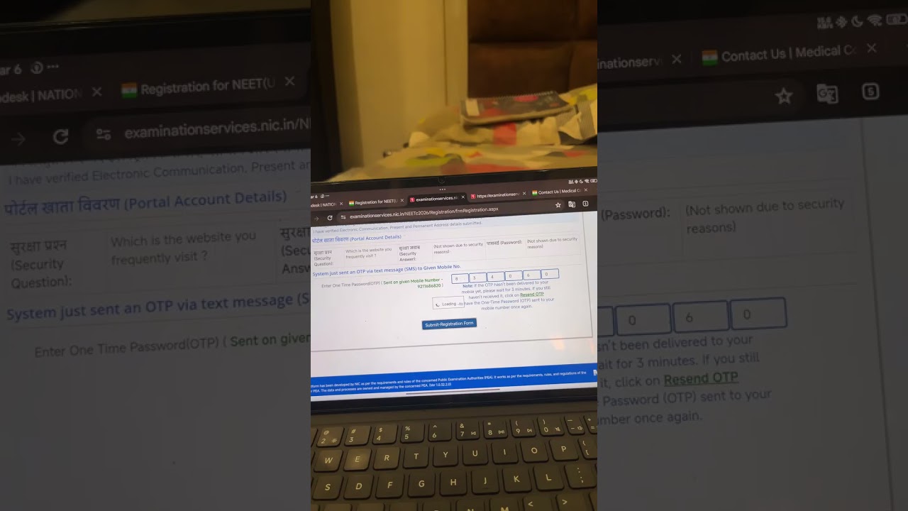 Neet UG 2026 Registration Form Filling Website Not Working OTP Filling Page Not Loading Solution