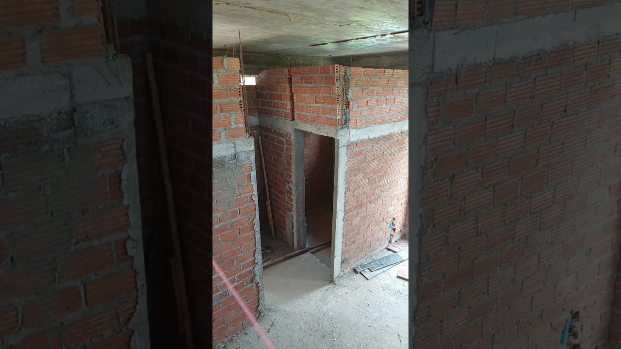 งานก่ออิฐแดง Double Wall ผนัง2 ชั้น อาคาร3ชั้นใช้เวลา 1เดือน อย่าลืมกดติดตามผม #สูงวัยต้องไปเที่ยว 