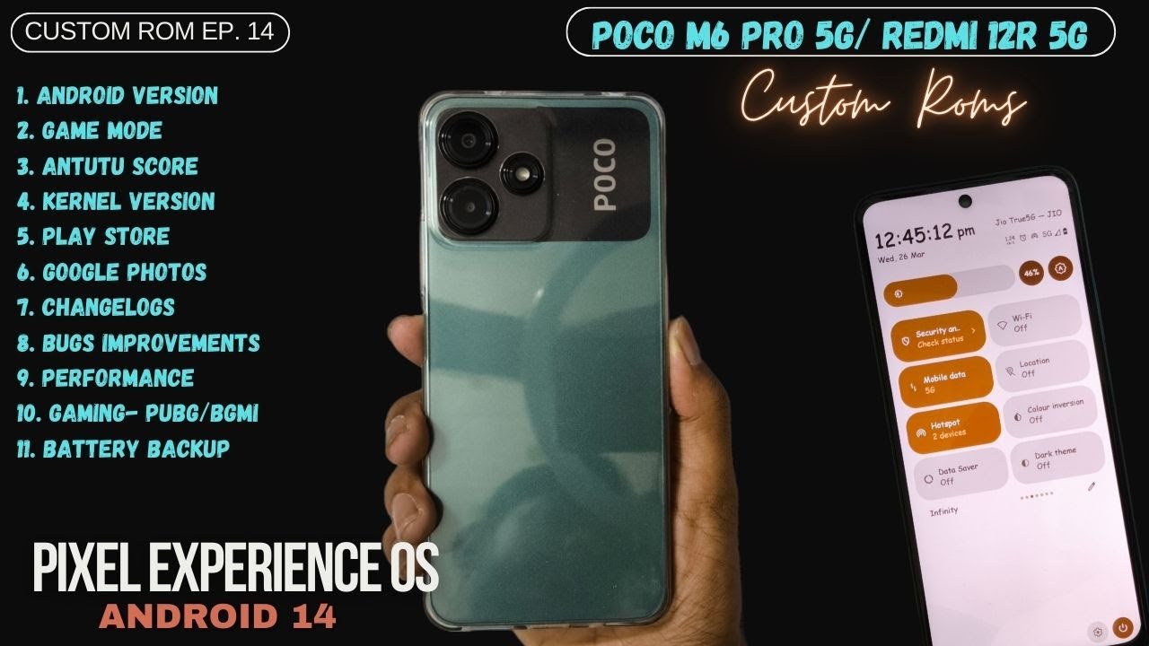 EP.14 || A14 Pixel Experience Custom Rom for Poco M6 Pro 5G || Full Review of the Custom Rom