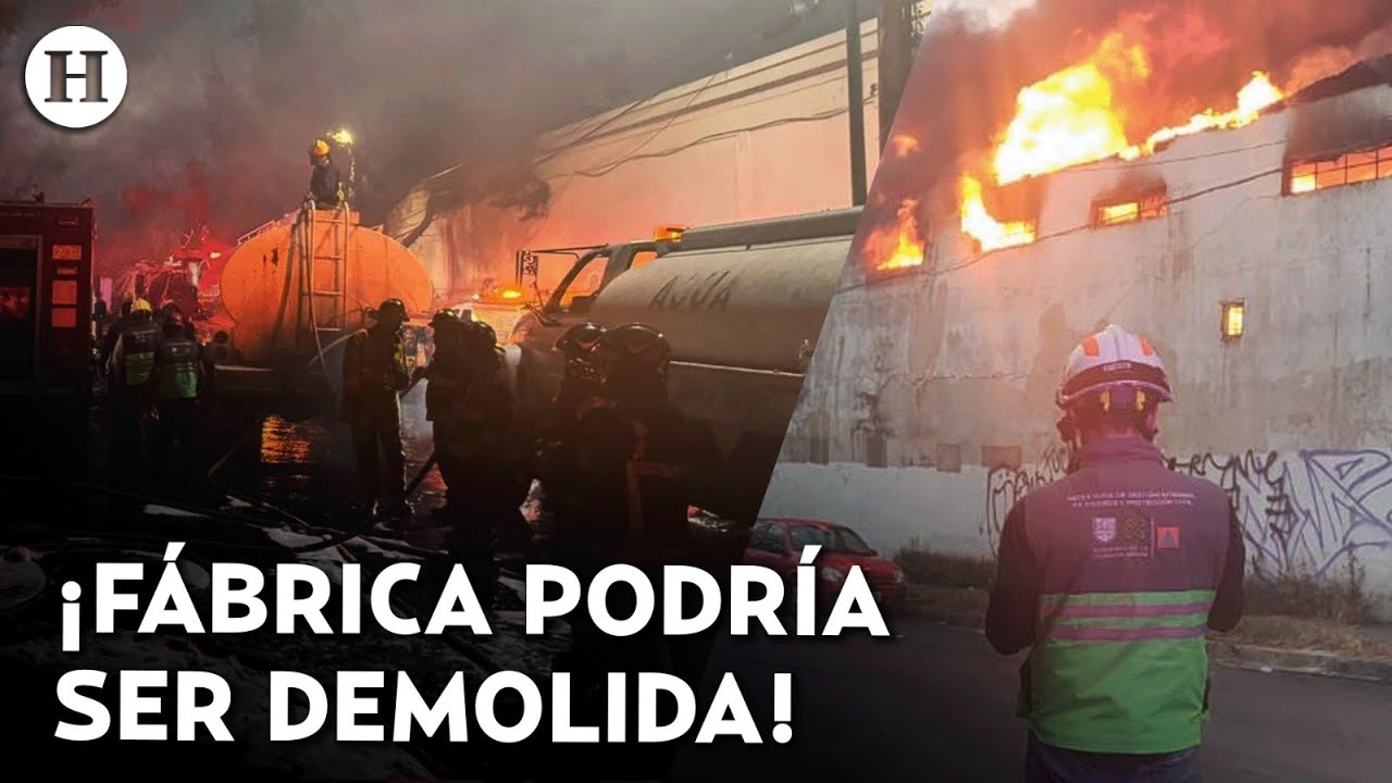 ¡Inmueble podría colapsar! Así quedó la bodega de plásticos que se incendió en Álvaro Obregón