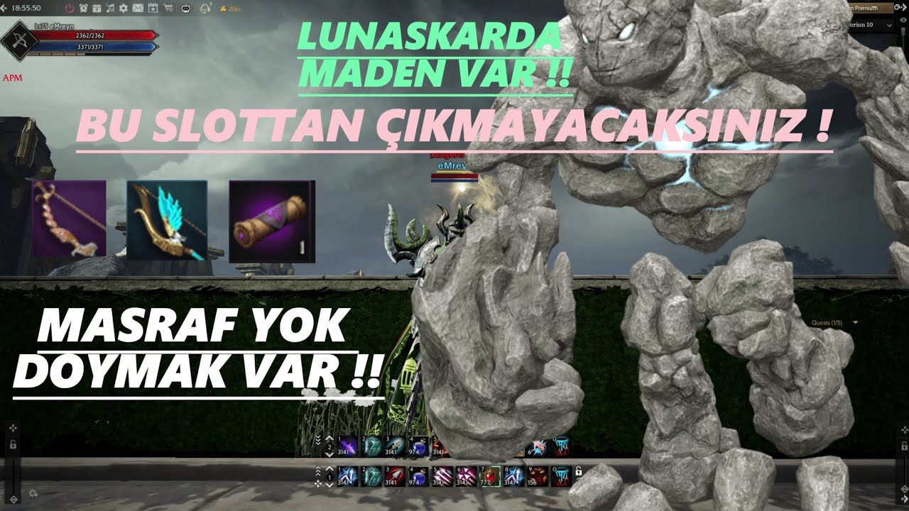 Rise Online : 1 SAAT LUNASKAR ''POSİONOUS ROCK'' FARM !! (BU SLOT RESMEN MADEN !) #riseonline #farm