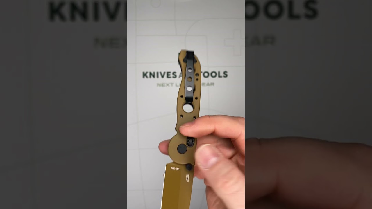 CRKT M16 Crossbar Lock Tanto M16 02XD Desert Tan EDP D2, Desert Tan Grivory, pocket knife