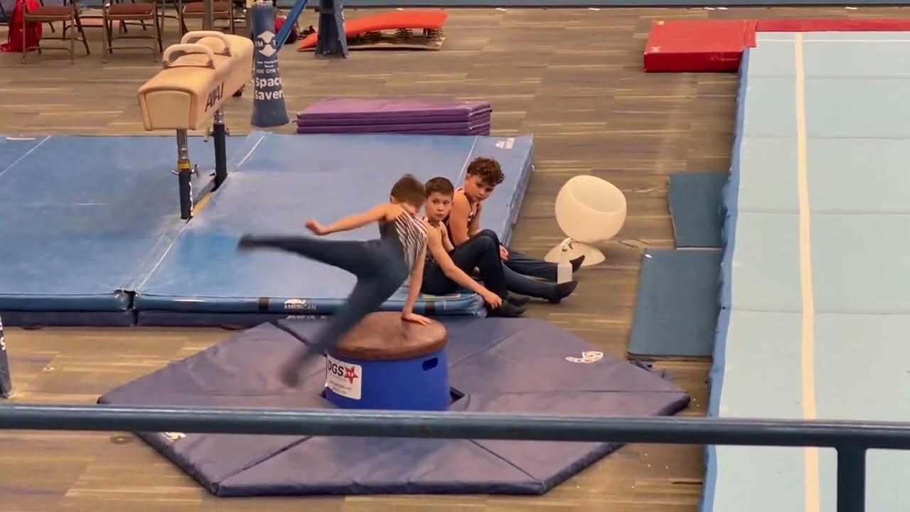 Level 5 --Men's Gymnastics, 9 years old!