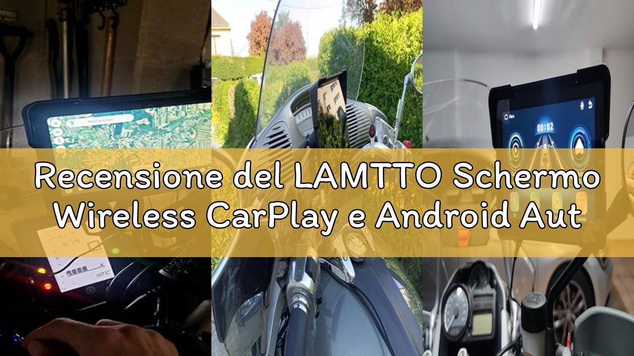 Recensione del LAMTTO Schermo Wireless CarPlay e Android Auto per Moto, Aggiornamento Portatile da 7