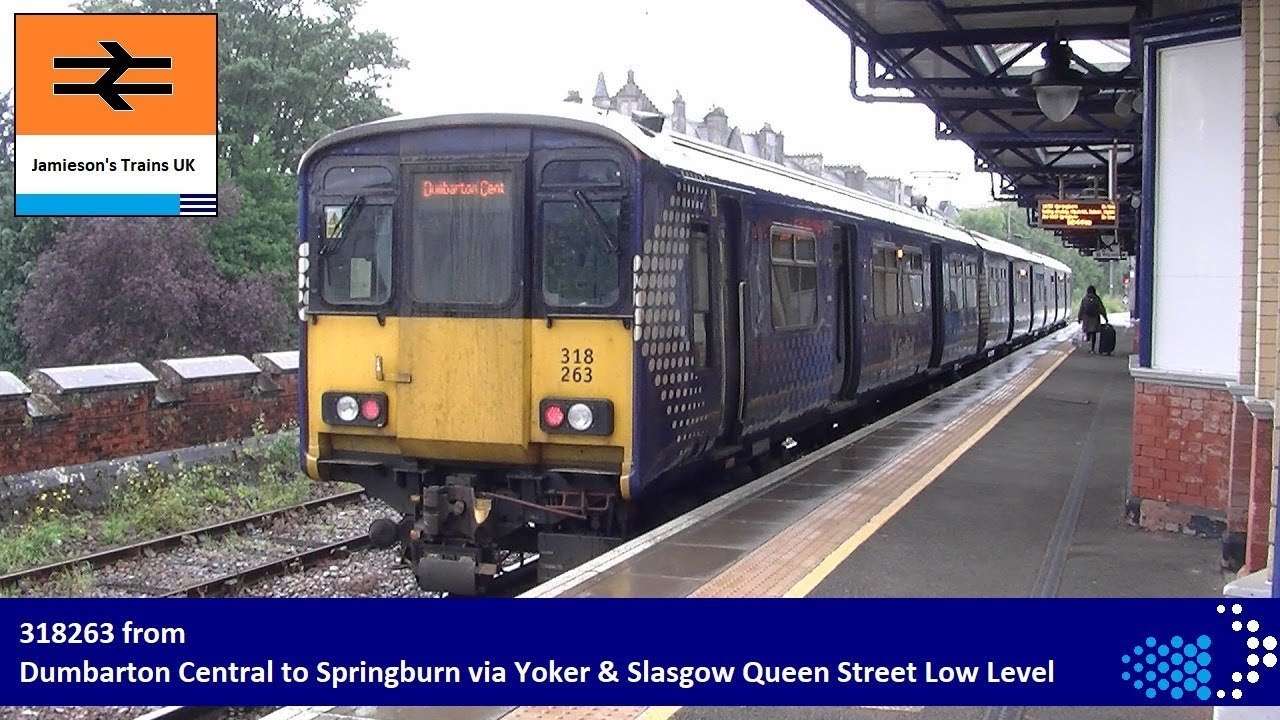 318263 from Dumbarton Central to Springburn via Yoker & Slasgow Queen Street Low Level
