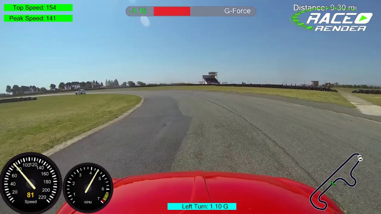 Midvaal Raceway VW Beetle with Data overlay