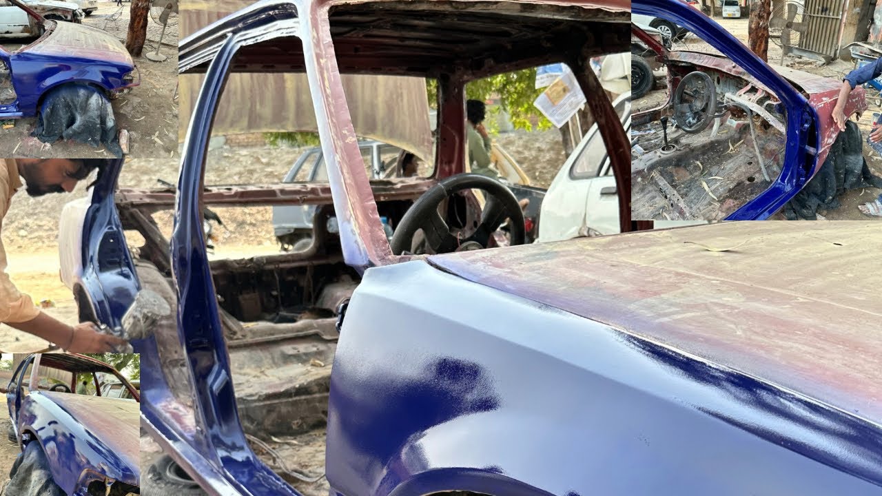 Honda civic paint job clr select done||fender painted||project EF||denting ka Thora kam rhta h
