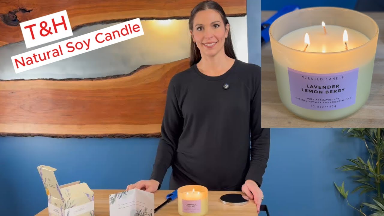 T&H Natural Soy Candle, relaxing scent beautiful candle! #candle #aromatherapy #soycandle