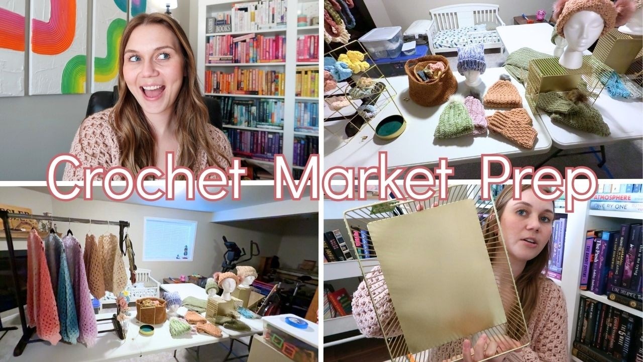 Shopping for Display Items & Setting Up a Mock Booth for the First Time! | Crochet Market Prep Vlog