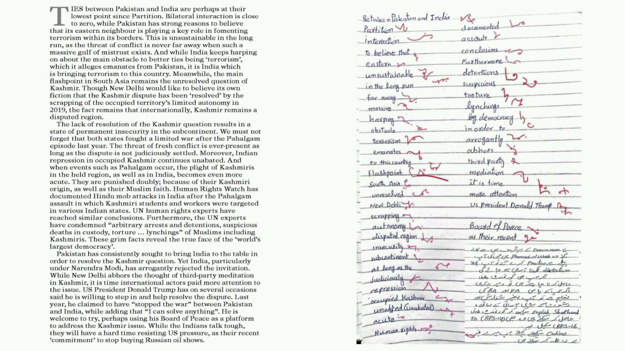 DAWN NEWS | Editorial Para 18 | English Shorthand Dictation Speed 90 WPM 
