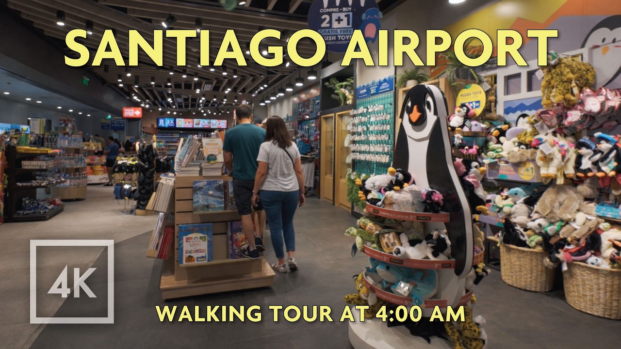 SCL Santiago Airport 4K Walking Tour at 4:00AM | After Immigration – 🇨🇱 Chile International Terminal