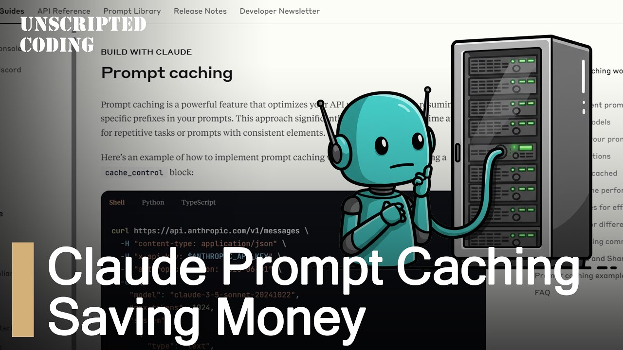 Prompt Caching - Save Money and Time | Unscripted Coding