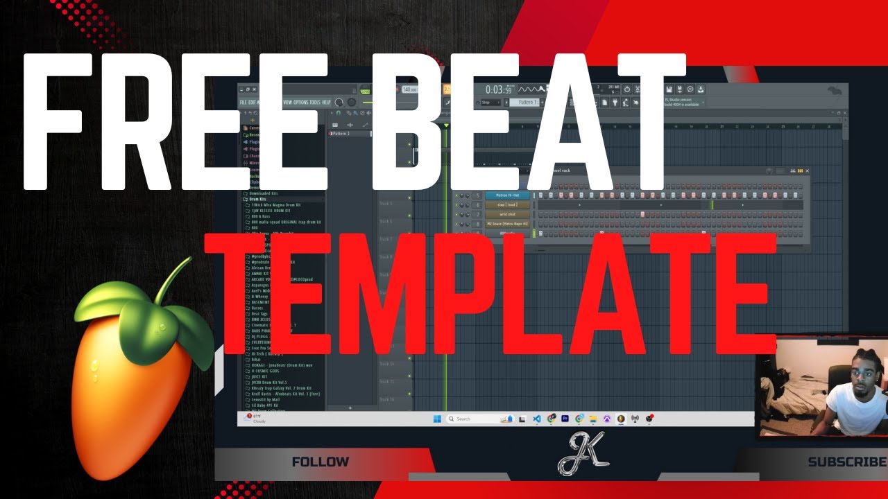 FREE Beat Making Template for FL studio!  FREE FLP! Make Beats in MINUTES! #musicproduction