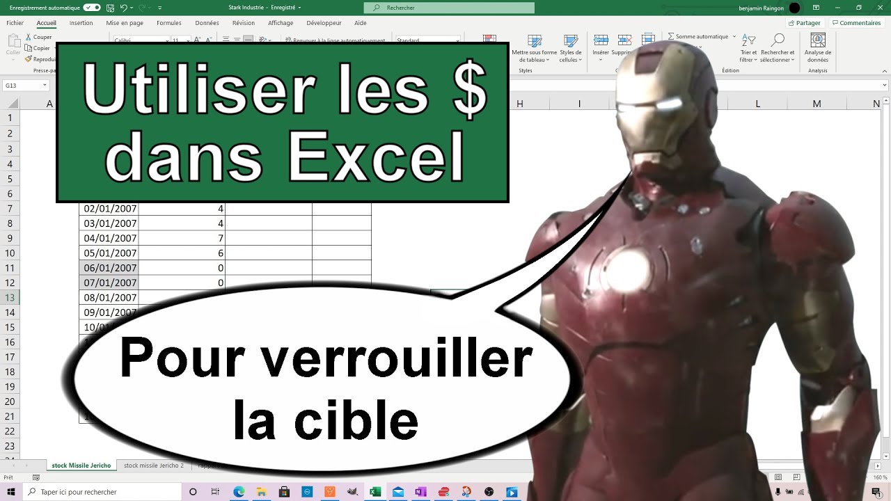 Tuto Excel : utiliser les dollars