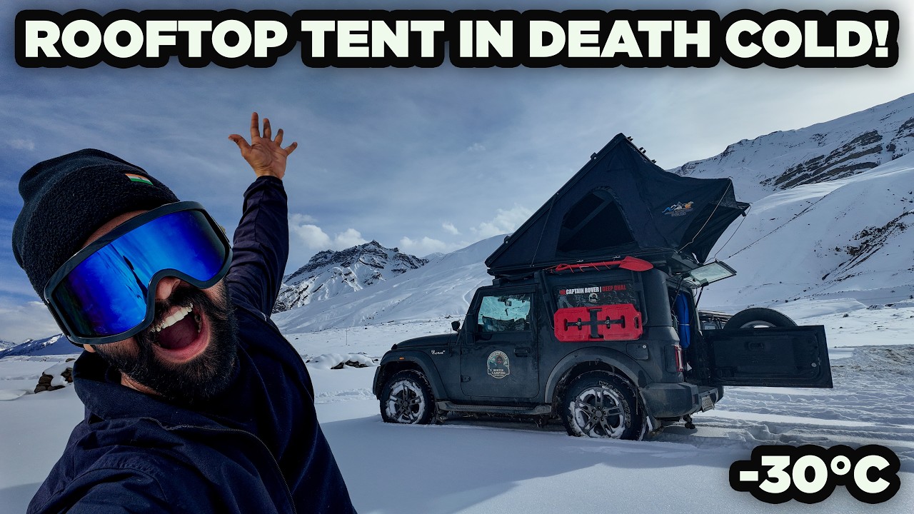 Sleeping on a Rooftop Tent in -30°C | Spiti Valley Winter Survival