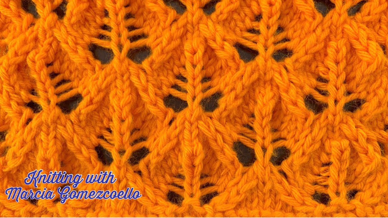 TEJIDOS A DOS AGUJAS: 73- Rombos Calados/ KNITTING WITH TWO NEEDLES: Rhombus Lace