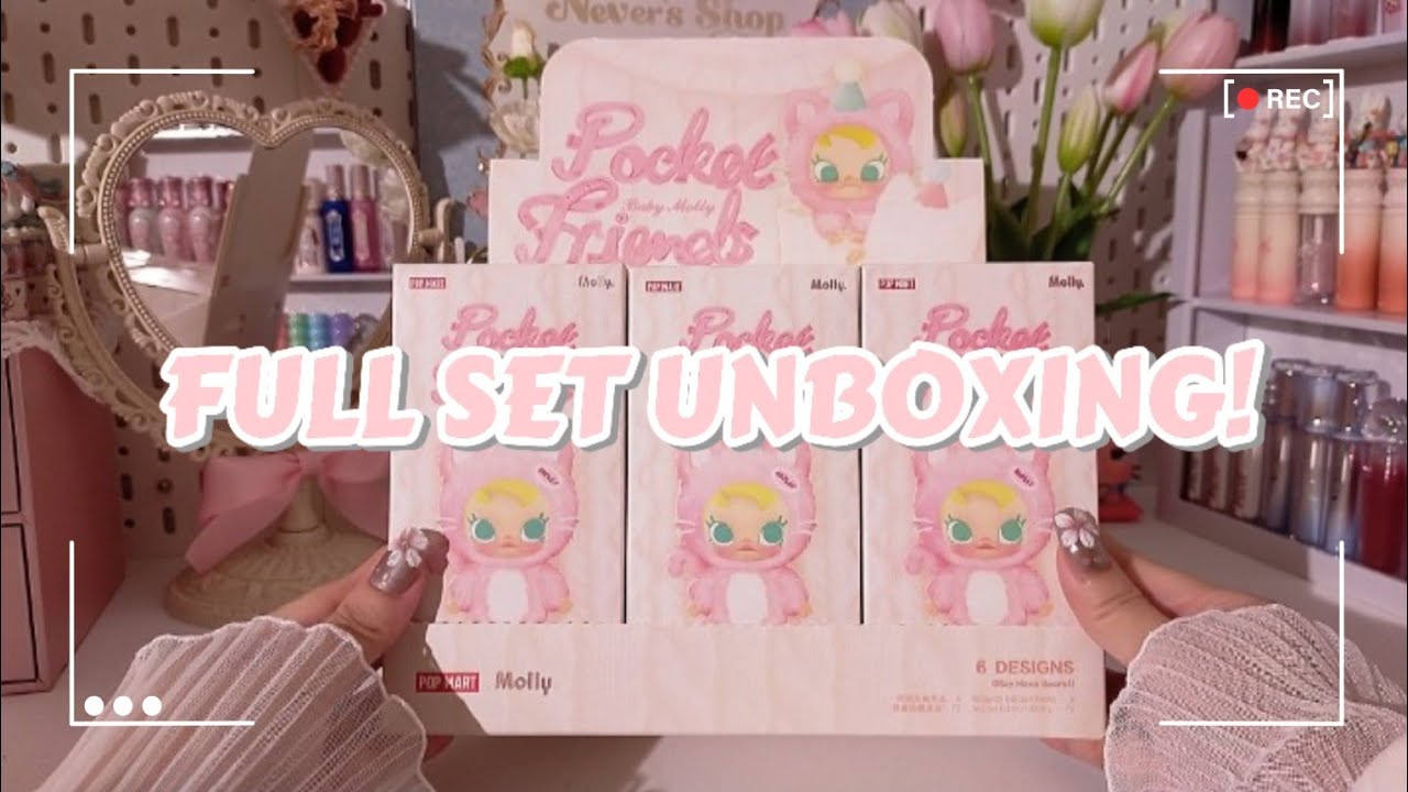 POPMART BABY MOLLY POCKET FRIENDS FULL SET ASMR UNBOXING [4K]