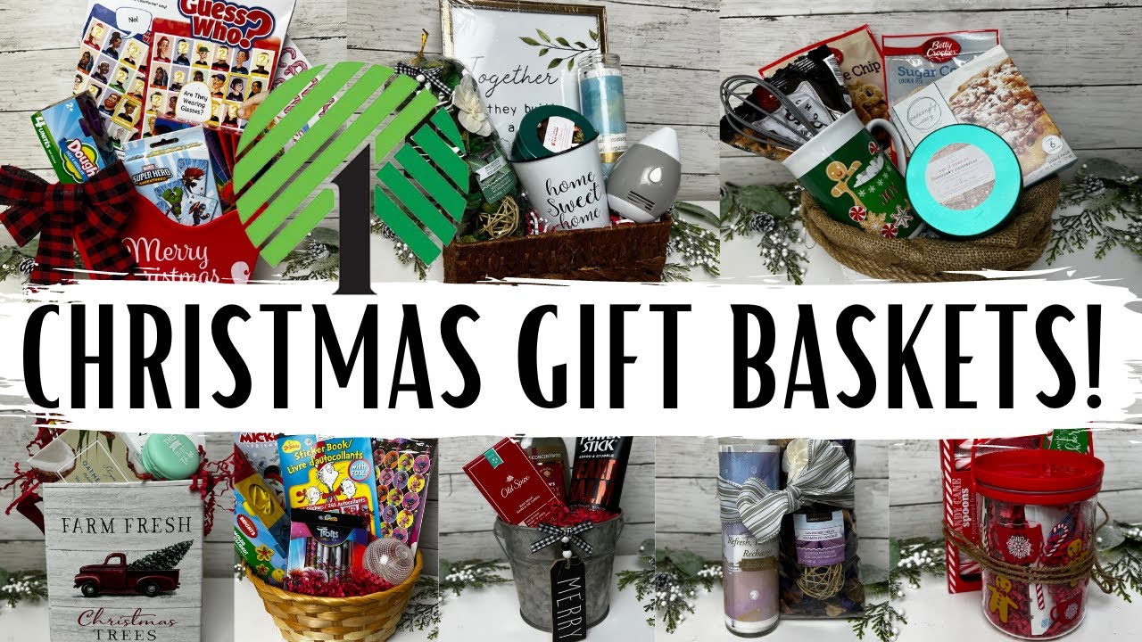 DOLLAR TREE CHRISTMAS GIFT BASKETS you'll want to give! | Affordable & Unique gifts Christmas 2021