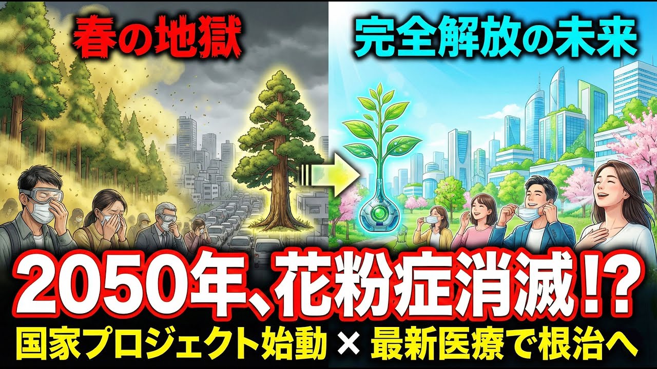 【衝撃】花粉症は今後どうなる？　将来、花粉症から解放されるのか？　花粉症消滅に向けて国家プロジェクトが始動した！