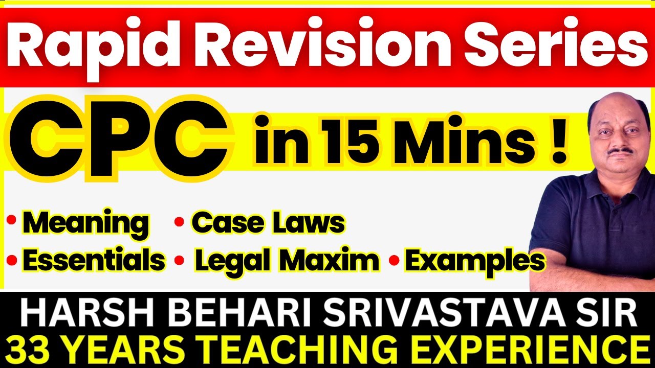 CPC in 15 Mins - Rapid Revision Series | Judiciary Prep | Civil Procedure Code | Pariksha Refresher