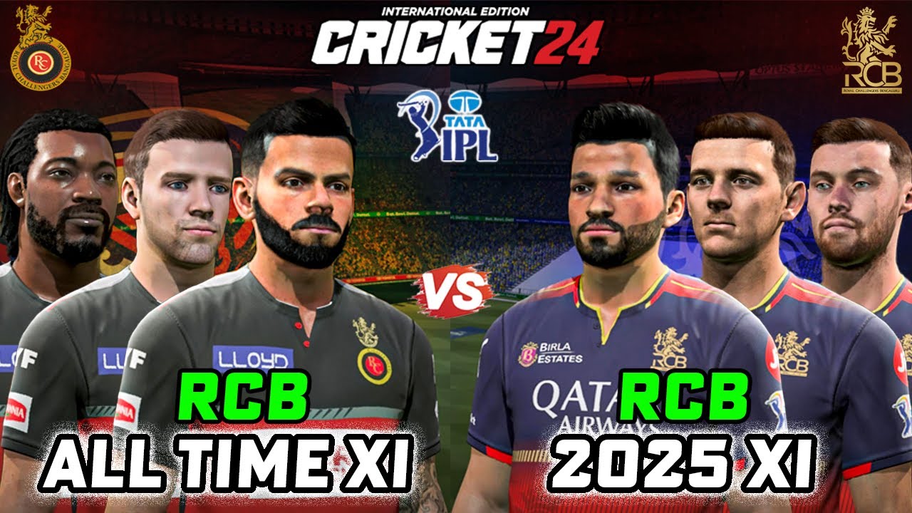 RCB All Time XI vs RCB 2025 XI - Battle of the Best 😍🔥 in Cricket 24 