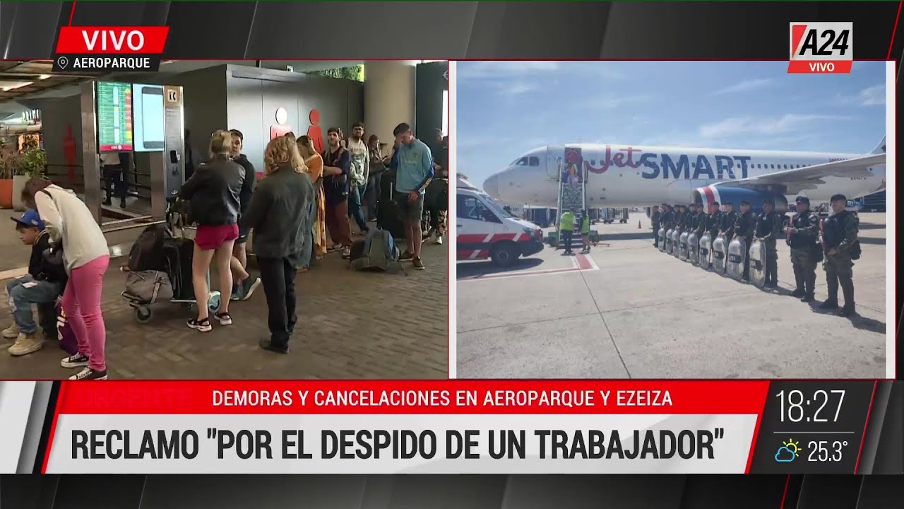 🔴SORPRESIVA ASAMBLEA GREMIAL DE INTERCARGO: DEMORAS Y CANCELACIONES EN AEROPARQUE Y EZEIZA