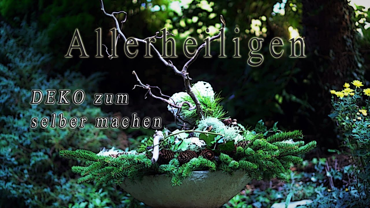Rundes NATUR Gesteck für ALLERHEILIGEN oder TOTENSONNTAG selber machen | DIY Anleitung & Tipps