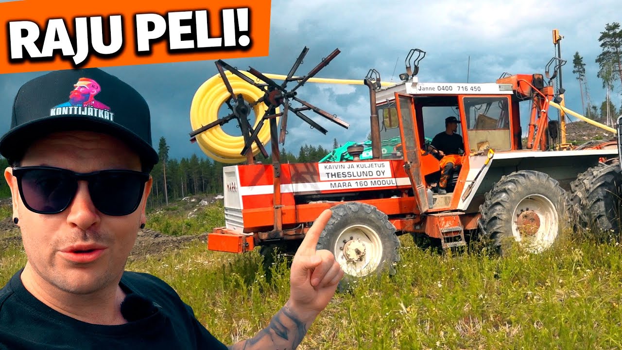 Raju salaoja-traktori MARA!! Miksi salaojia edes tehdään?