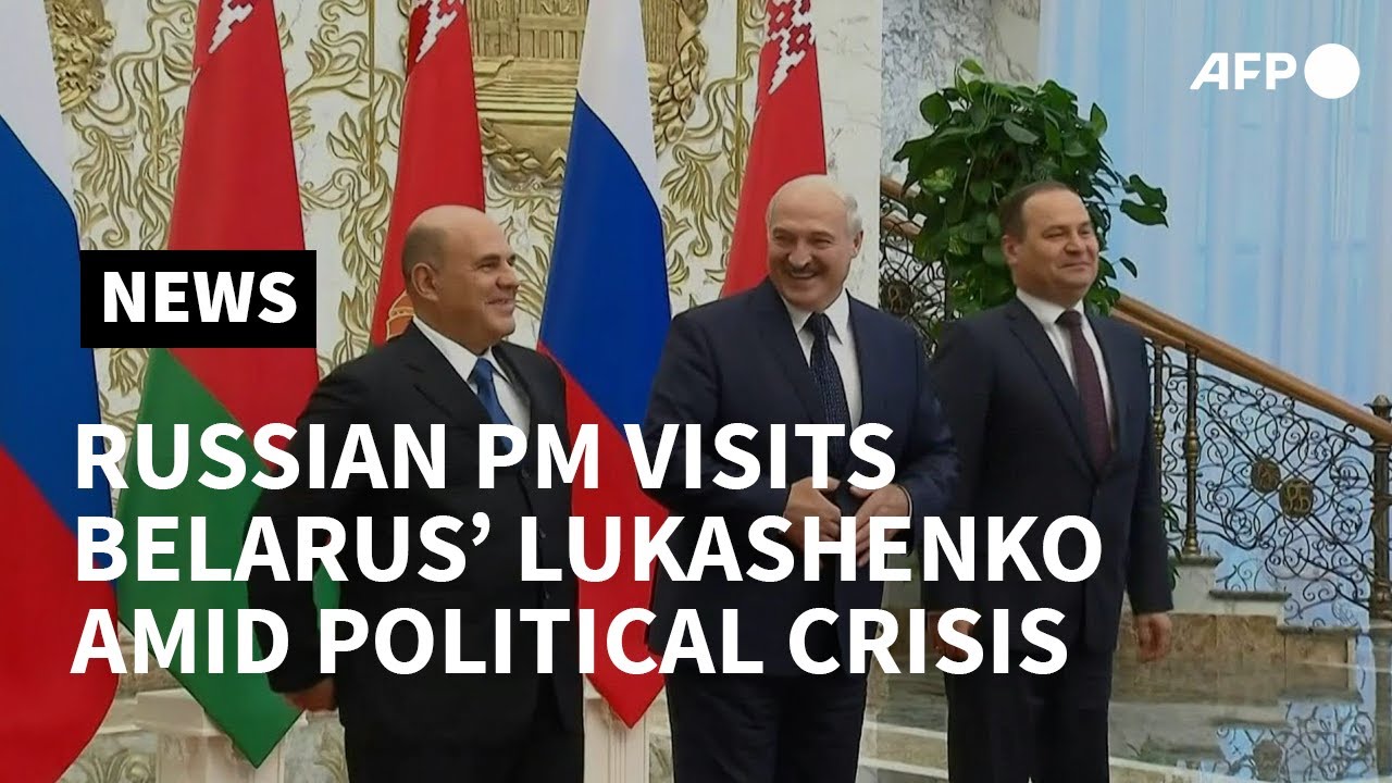 Russian Prime Minister visits Belarus' Lukashenko amid political crisis | AFP