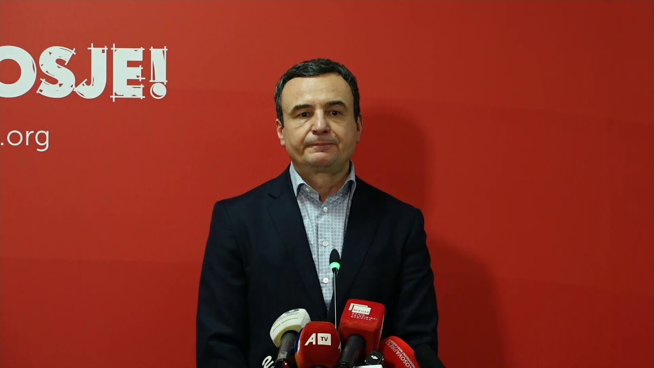 🔴LIVE - Albin Kurti n&euml; konferenc&euml; p&euml;r media