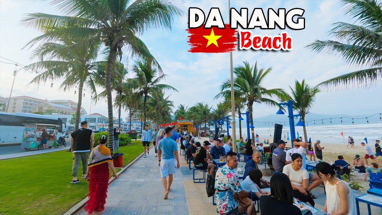 My Khe Beach Da Nang Vietnam Walking Tour - One of The Beautiful & Best Beach in Vietnam