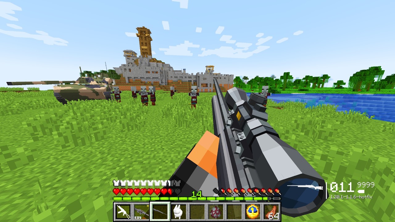 I Destroyed the Pillager Bastion with MODERN GUNS and Rescued Every Villager 🔥🔫